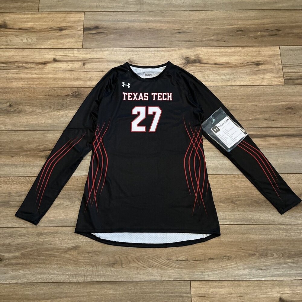 Women's Under Armour Texas Tech LS Volleyball Jersey Medium Black UJVJ3LW